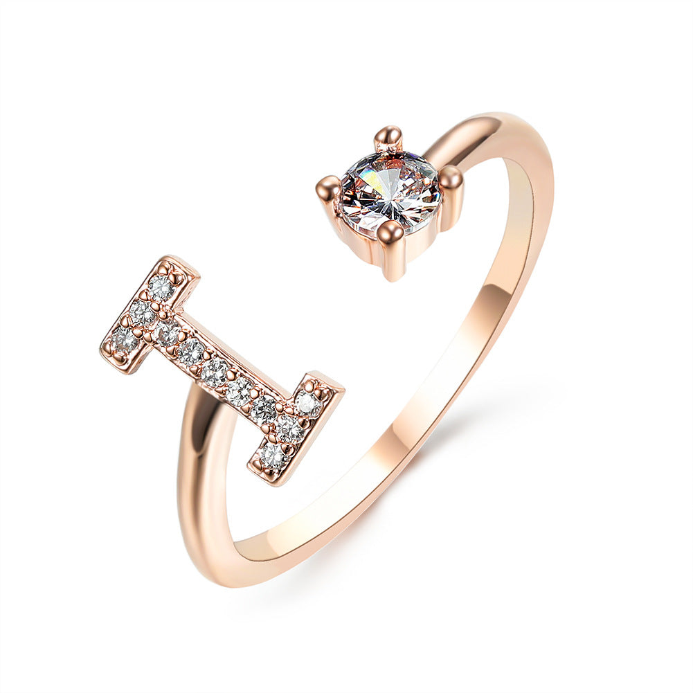 New Design Adjustable 26 Initial Letter Ring Fashion Jewelry For Women Simple Elegant Jewelry New Design Adjustable 26 Initial Letter Ring Fashion Jewelry For Women Simple Elegant Jewelry